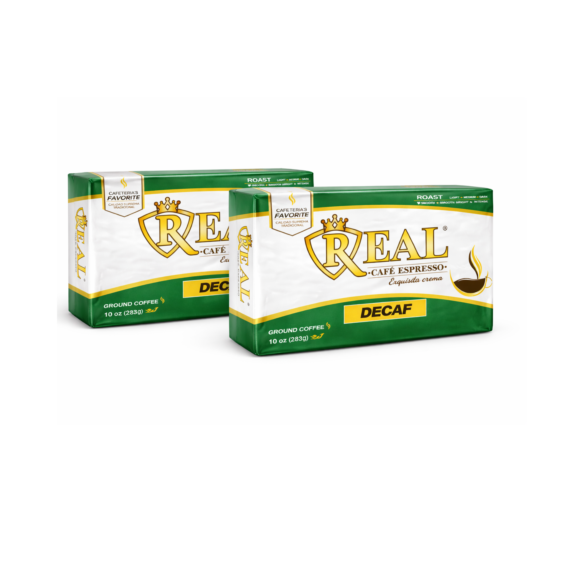 Café Real Decaf Cuban Ground Espresso Coffee 10oz (2 Pack)