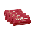 Load image into Gallery viewer, Four red Café La Carreta ground coffee brick packs, 10 oz each, fanned out
